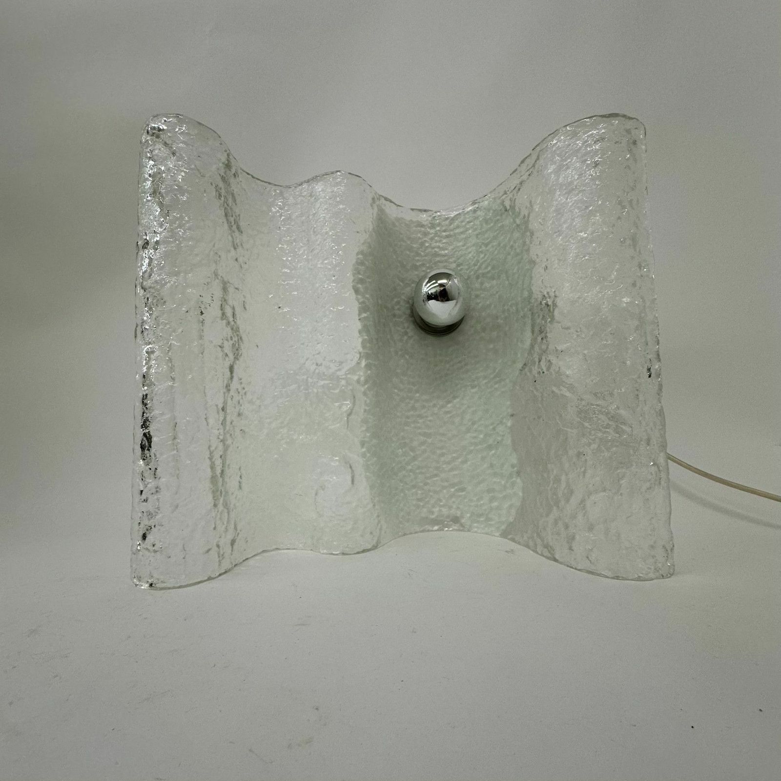 Kalmar Wave Ijsglas Tafellamp, Jaren 1970, Duitsland