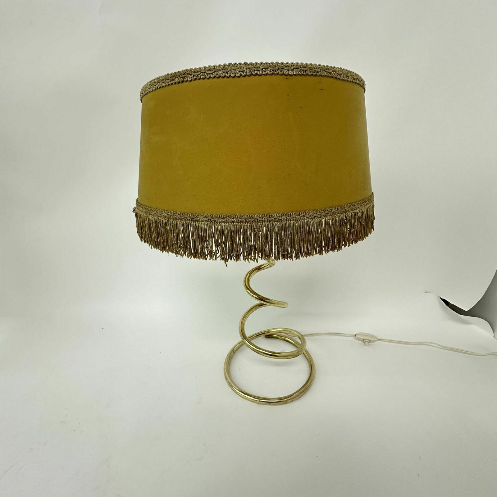 photo buy Mid Century Messing Spiraal Tafellamp, Ca. Jaren 1950