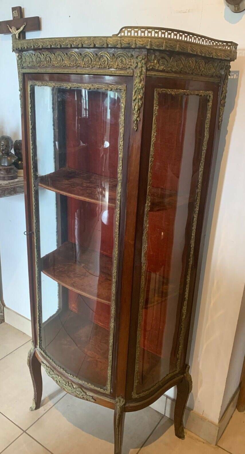 Napoleon III Showcase In Mahogany And Chiseled Bronze 20th Century photo vinterior