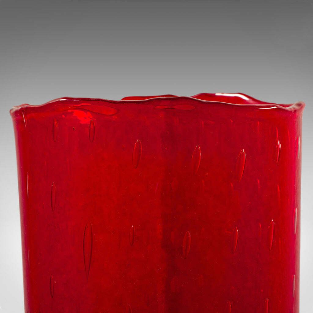 Large Vintage Display Vase, Italian, Art Glass, Flower Pot, Late 20th Century photo vintage