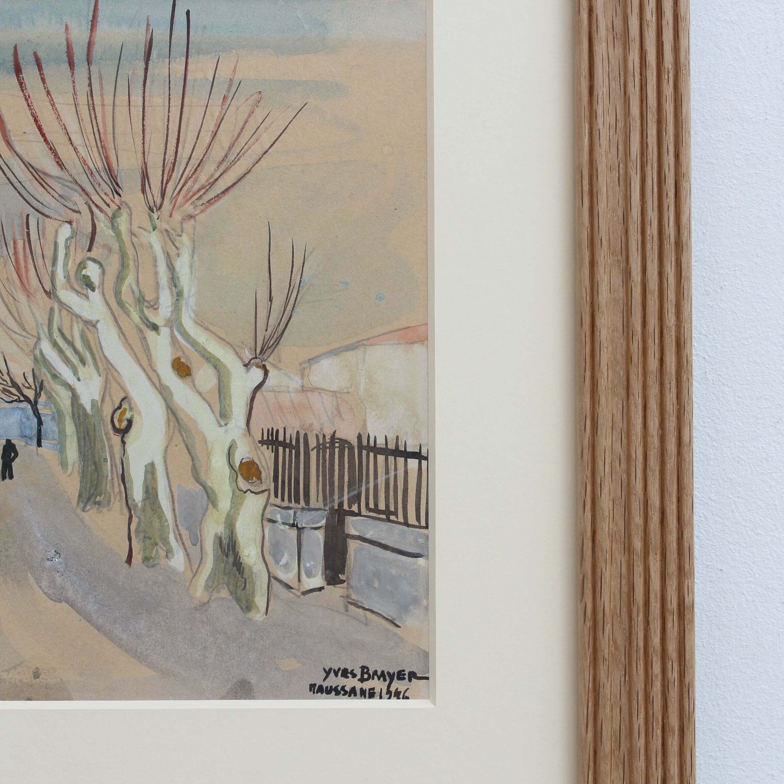 photo for sale 'Row Of Plane Trees In Winter   Maussane Les Alpilles' By Yves Brayer (1946)