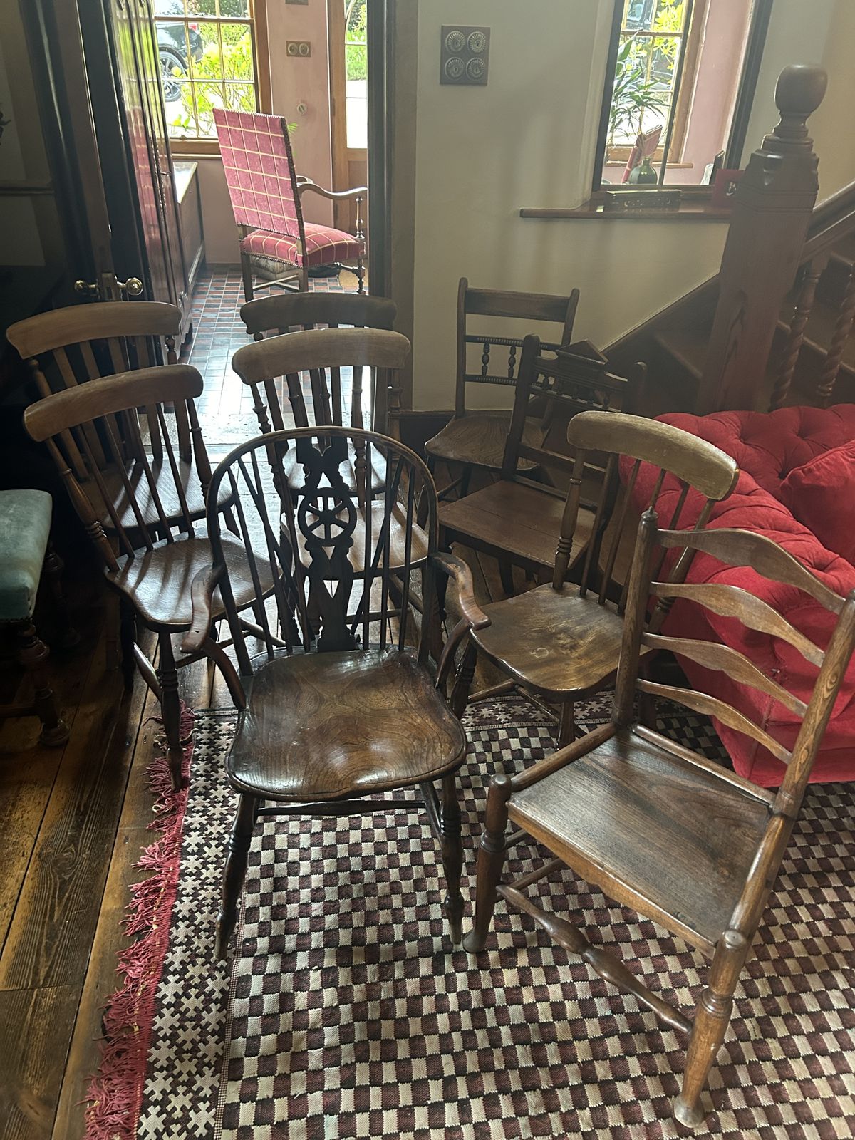 A Fine Collection Of Antique Country Dining Chairs photo 800.0