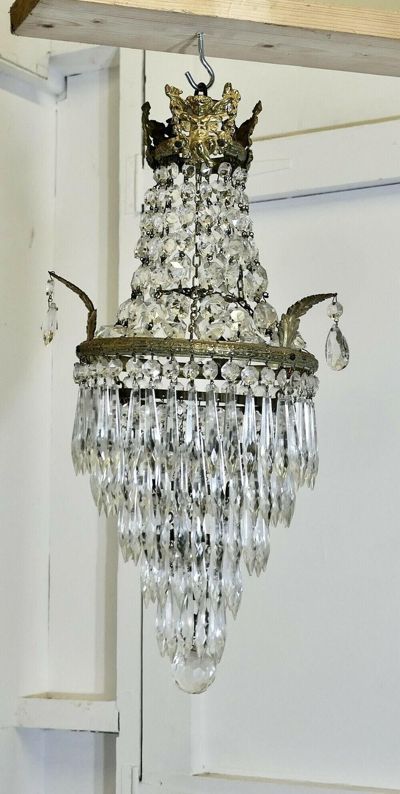 photo furniture A Pair Of French Empire Style Tent And Waterfall Chandeliers