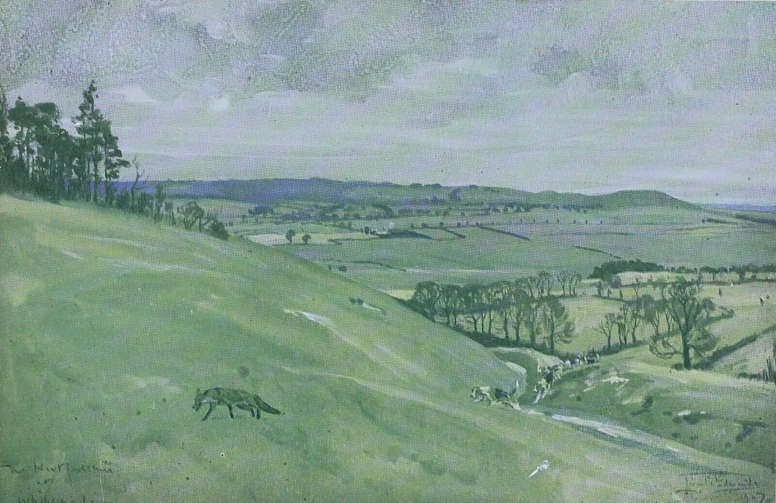 Print Of A Work By Lionel Edwards. Titled "The Hertfordshire, Whipsnade" photo furniture