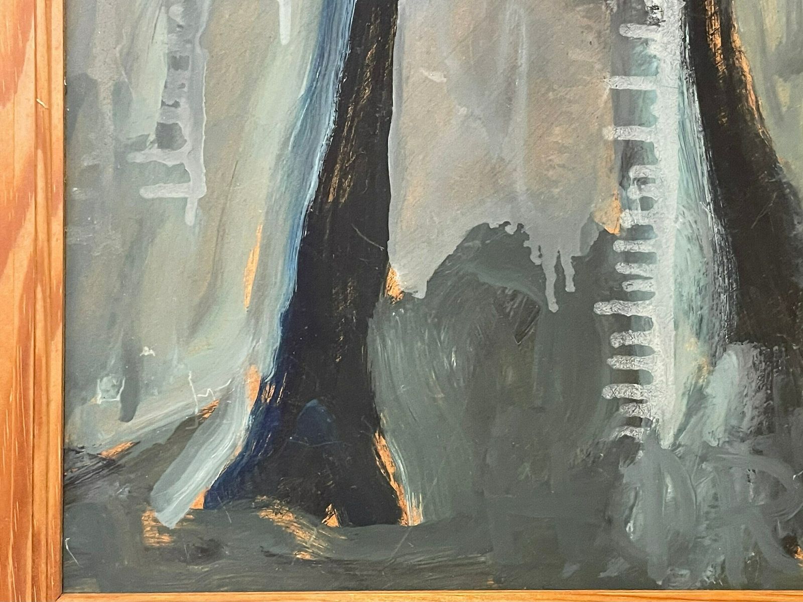Original Danish Abstract Expressionist 1980s Oil Painting By Inge Hørup photo vinterior