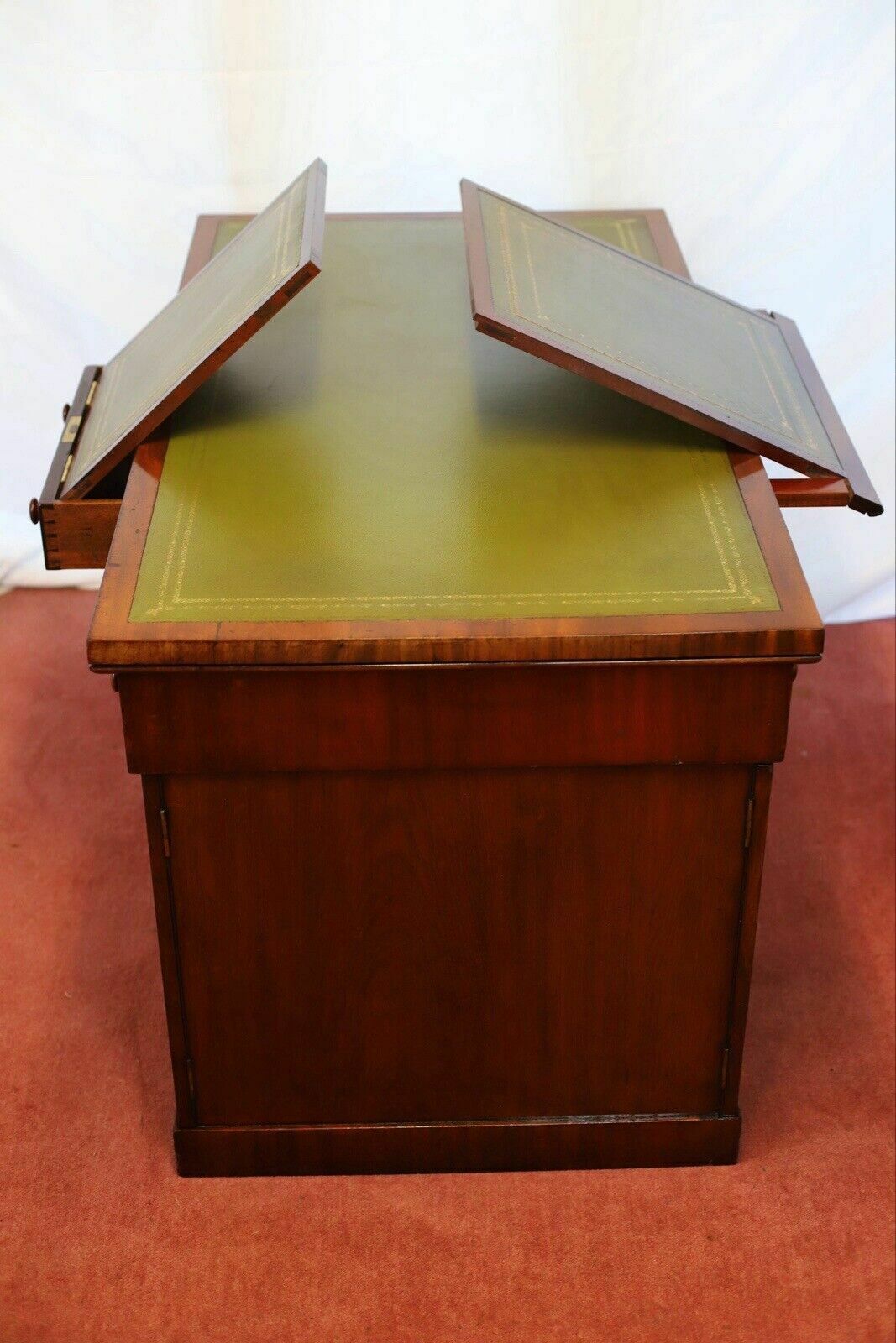 Stunning Victorian Mahogany Partners Pedestal Desk photo buy