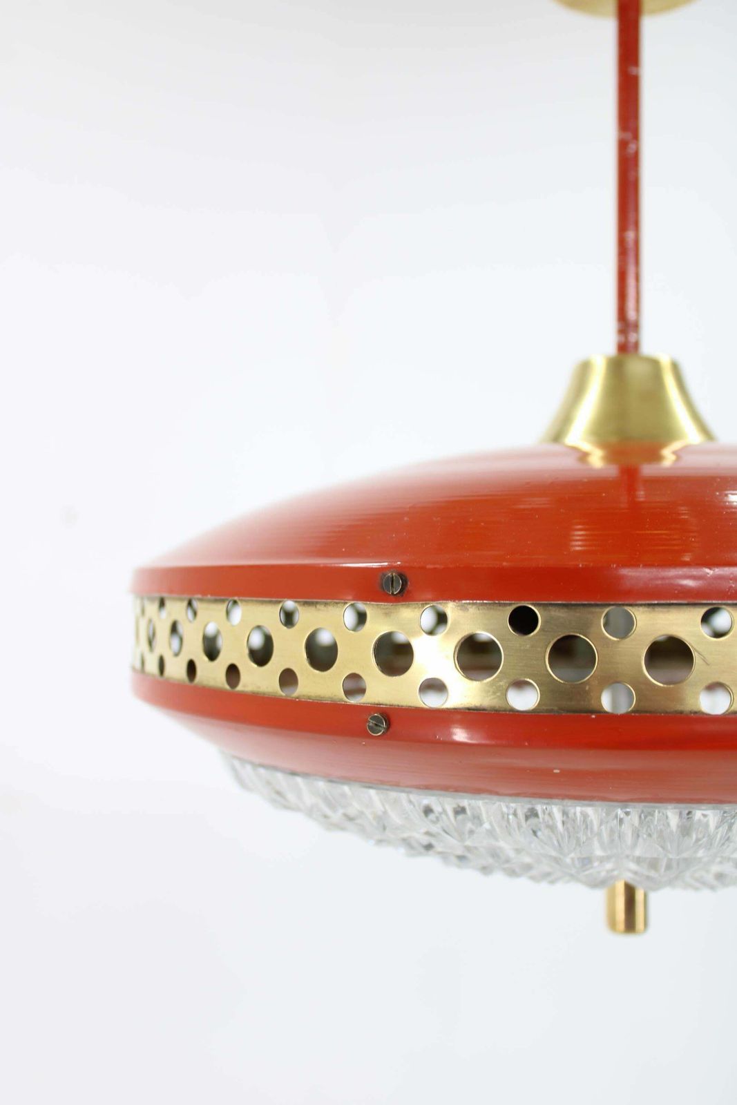 1970s Space Age Metal Pendant By Ludib Bratislava, Czechoslovakia photo Lighting