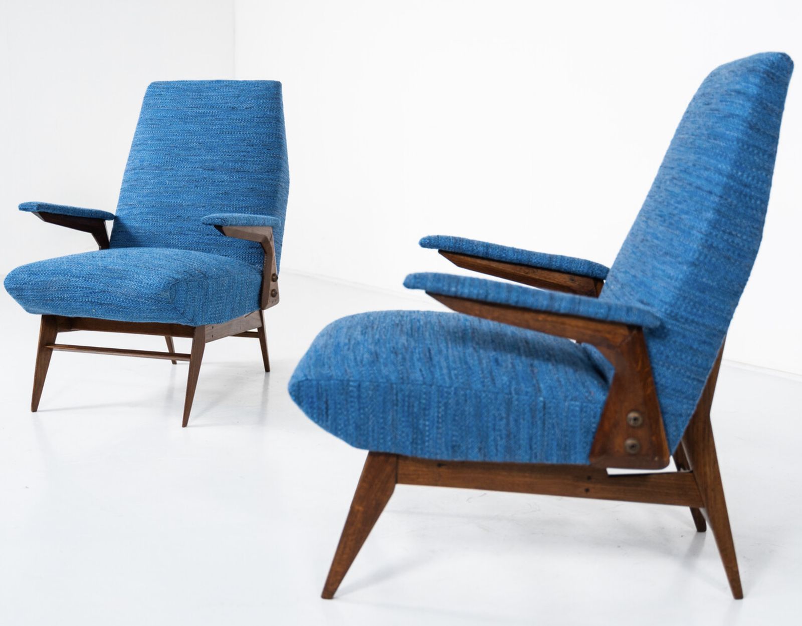 Mid Century Modern Pair Of Armchairs By Vittorio Dassi, Italy, 1960s – New Upholstery photo furniture
