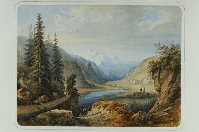 Two Watercolors Signed By François Jules Collignon (1811 1846). photo 1817.0