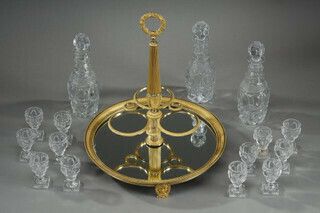 Charles X Period Liquor Service In Gilt Bronze And Cut Crystal photo vinterior