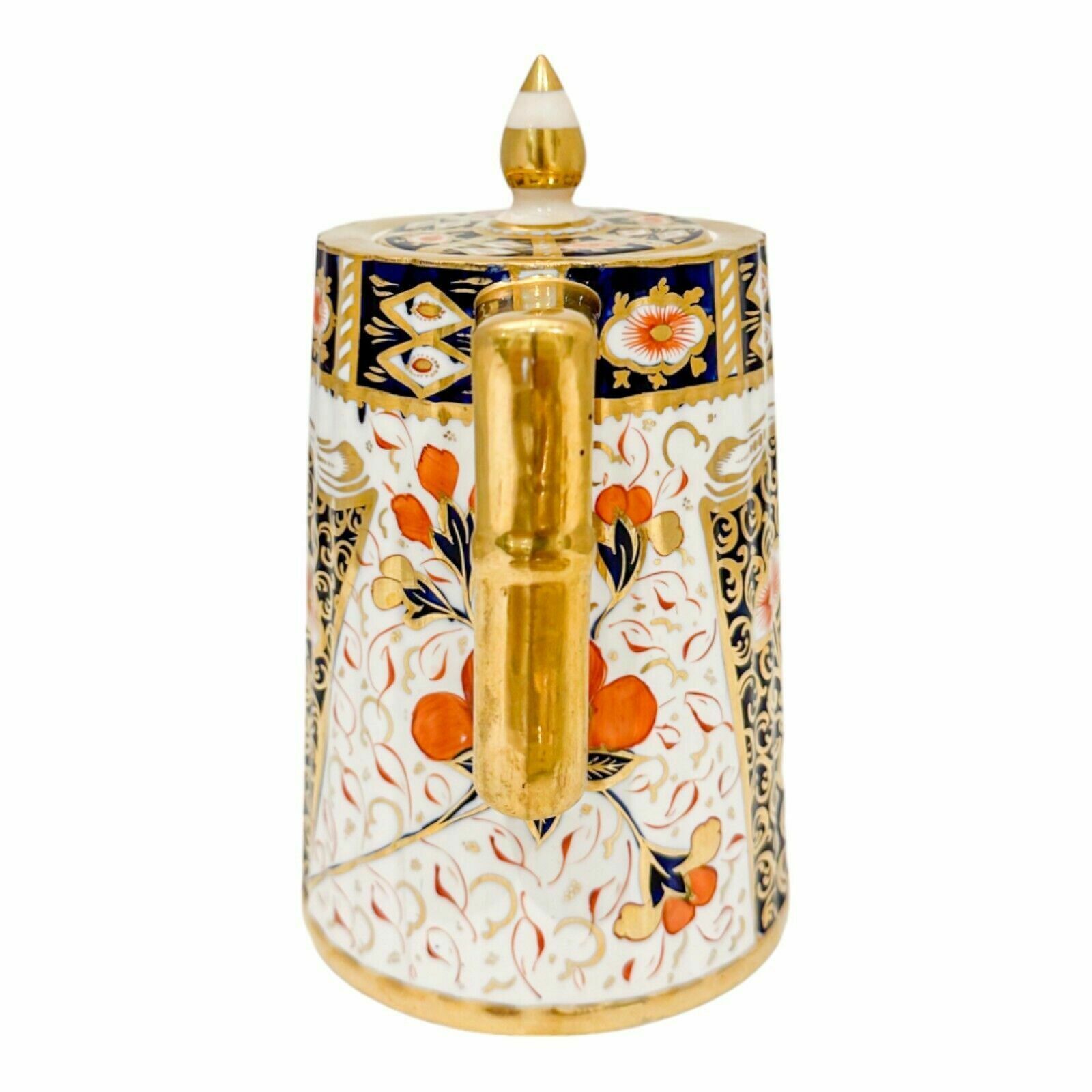 Antique Victorian Davenport Porcelain Gold Red Imari Cabaret Tray, Coffee Pot photo vinterior