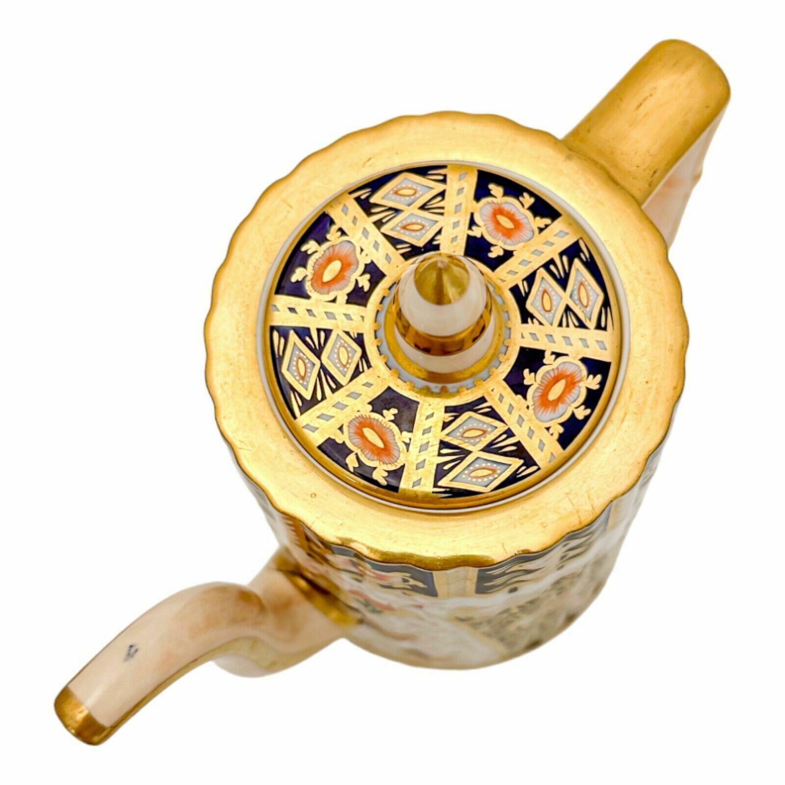 Antique Victorian Davenport Porcelain Gold Red Imari Cabaret Tray, Coffee Pot photo vintage