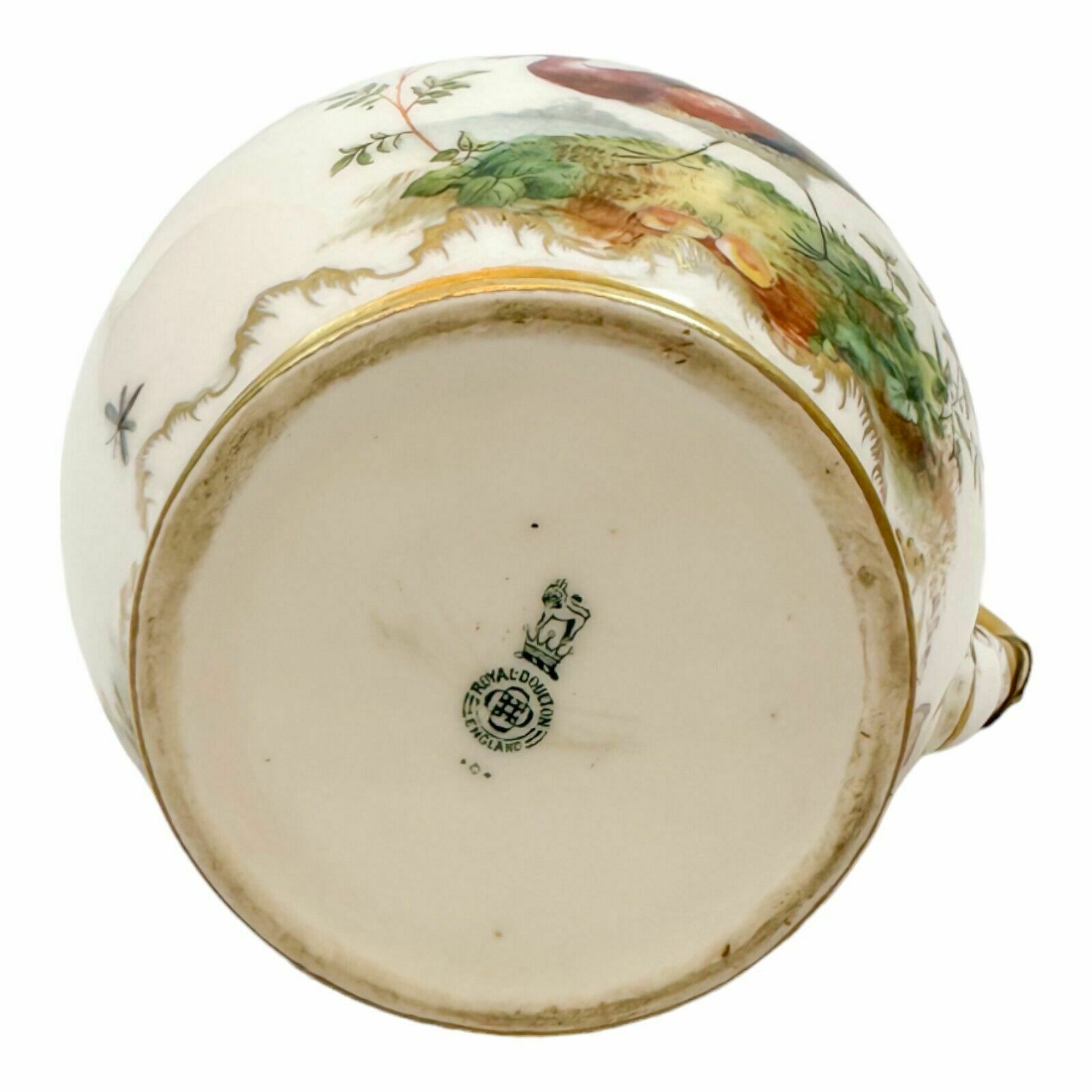 Antique Edwardian Royal Doulton Soft Paste Porcelain Bird Of Paradise Jug / Ewer photo buy