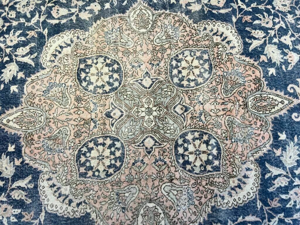 photo furniture 9.2x13 Ft Fine Vintage Traditional Turkish Wool Rug, Hand Knotted Large Carpet