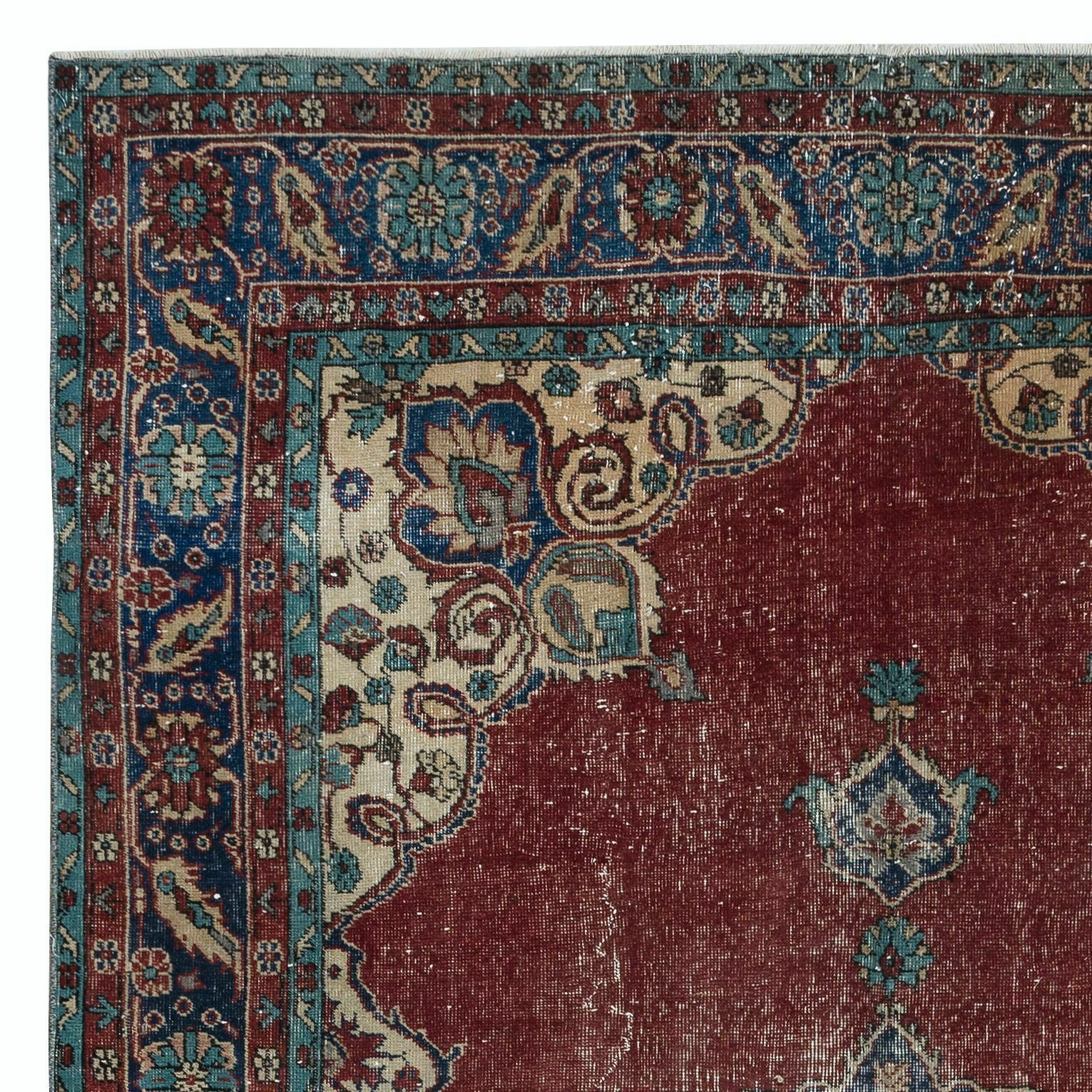 Unique Vintage Village Rug, Ca 1960, Handmade Turkish Tribal Carpet photo Textiles
