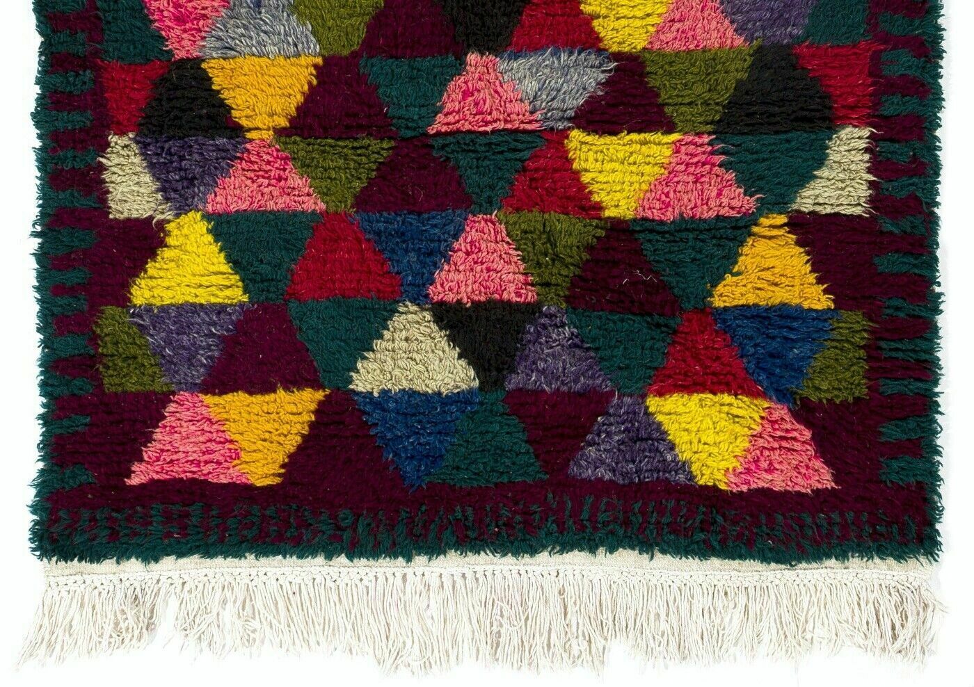 4.2x5.5 Ft Vibrant Mid Century Modern Tulu Rug photo for sale