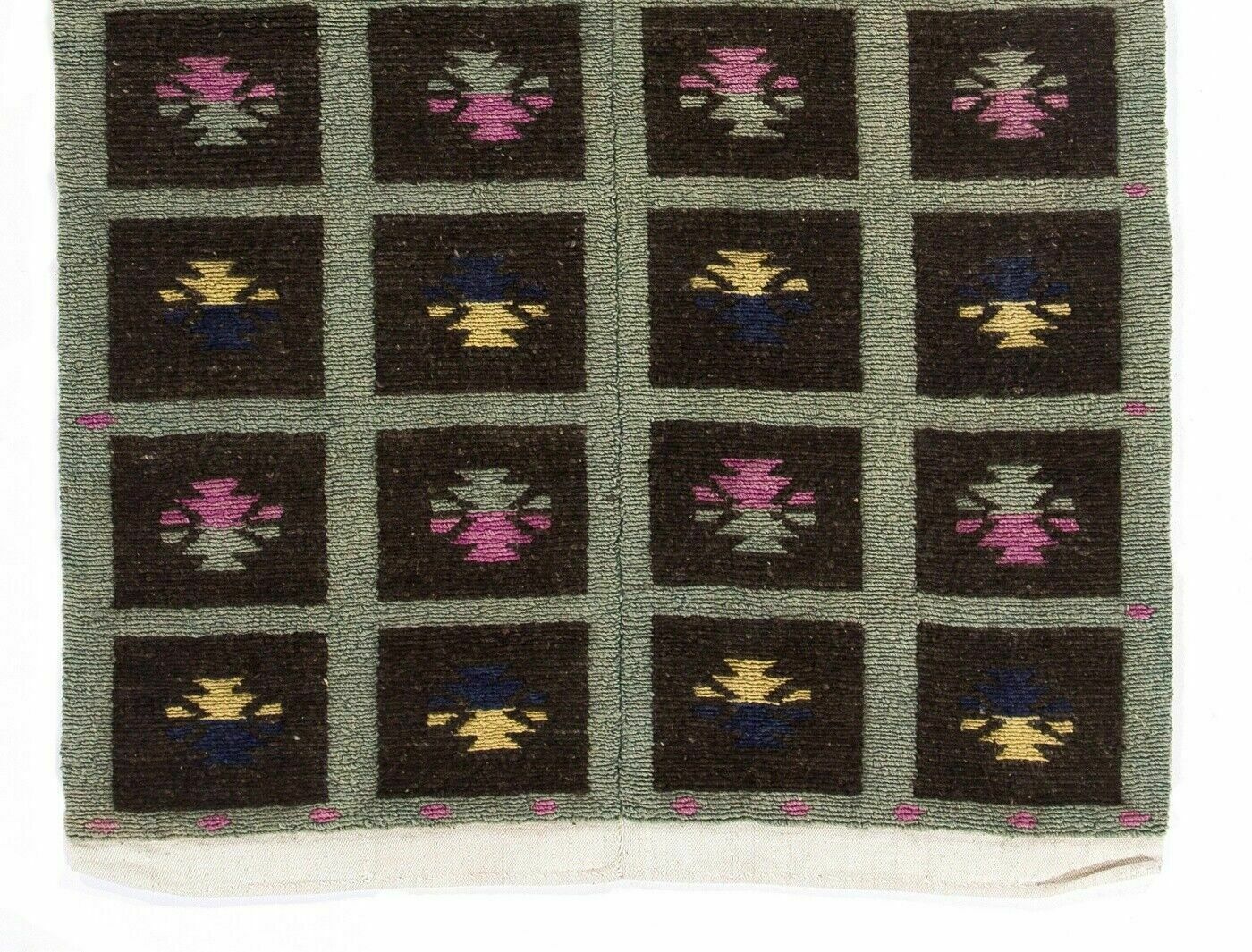 3.5x5 Ft Cute Mid Century Anatolian Accent Rug, Hand Knotted Tulu Carpet photo for sale