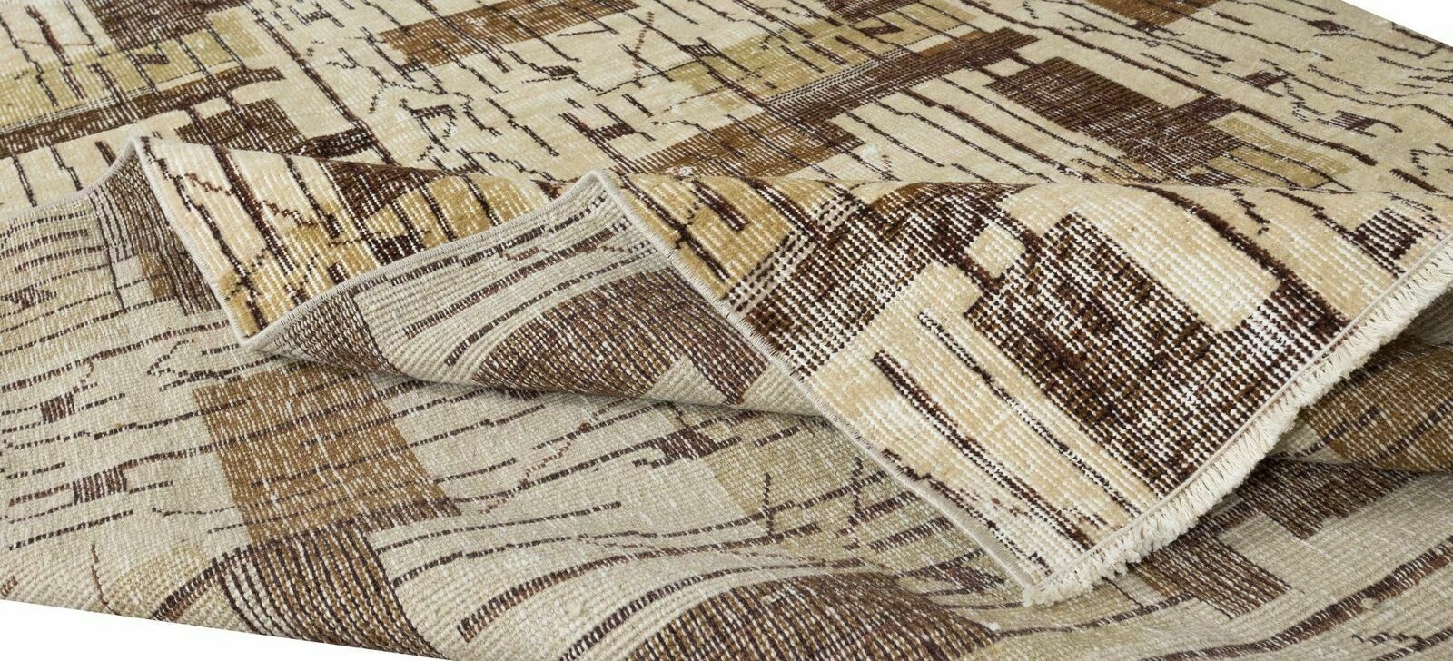 5x6.6 Ft Mid Century Modern Vintage Turkish Rug Designed By Zeki Muren photo for sale