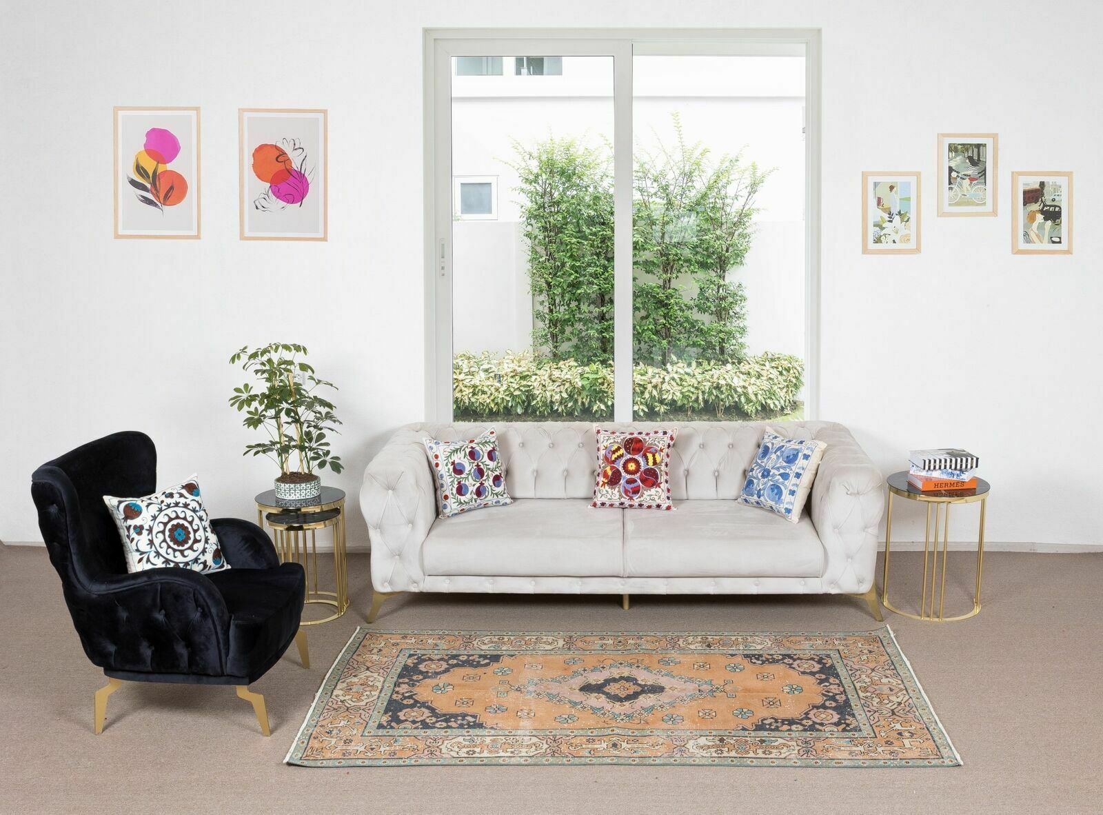 4.2x7.9 Ft Vintage Hand Knotted Rug, One Of A Kind Central Anatolian Carpet photo furniture