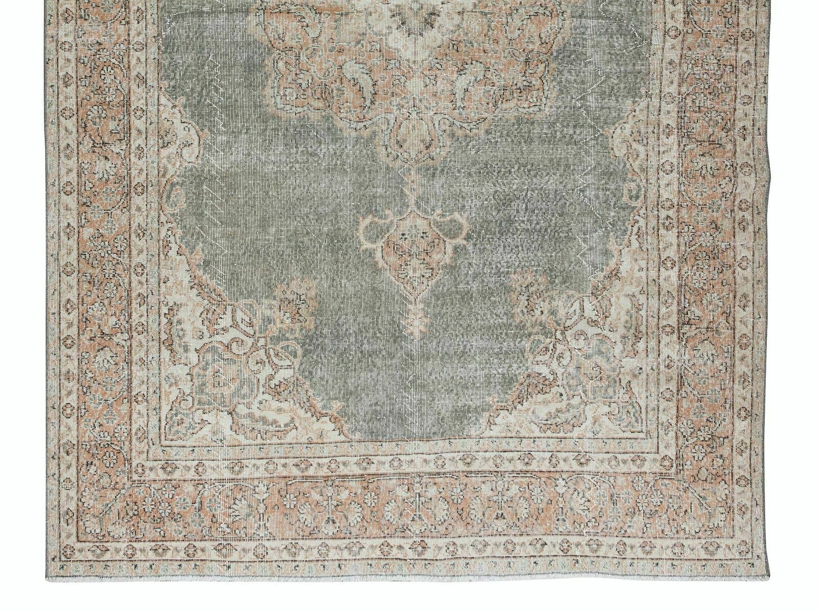 6.9x11.3 Ft Hand Made Turkish Rug With Medallion Design, Woolen Floor Covering photo 802.0