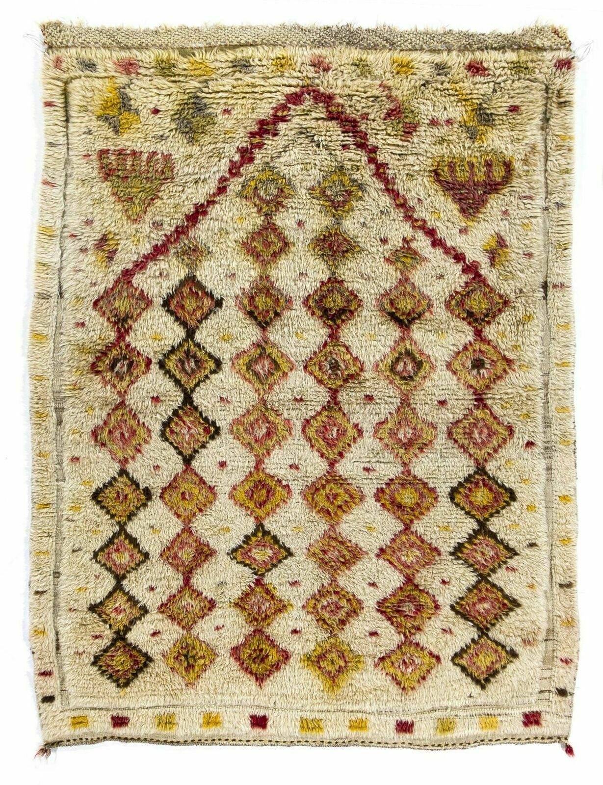 4.8x6.3 Ft Antique Anatolian Tulu Rug