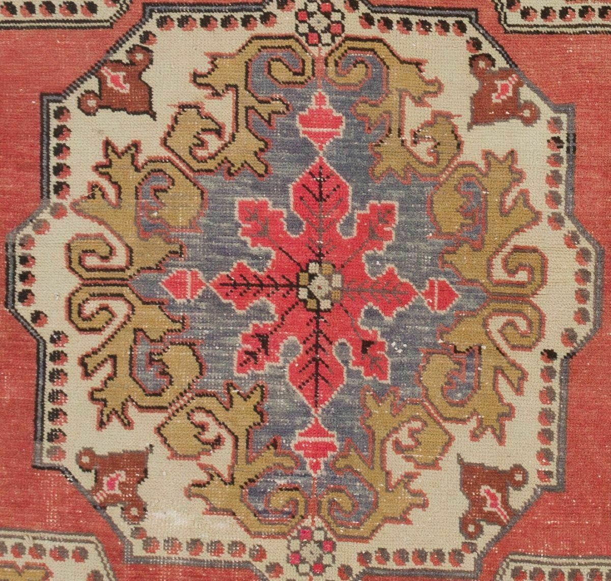 4.2x7.2 Ft Vintage Handmade Area Rug. Ca 1960. Wool Carpet For Home & Office photo Textiles