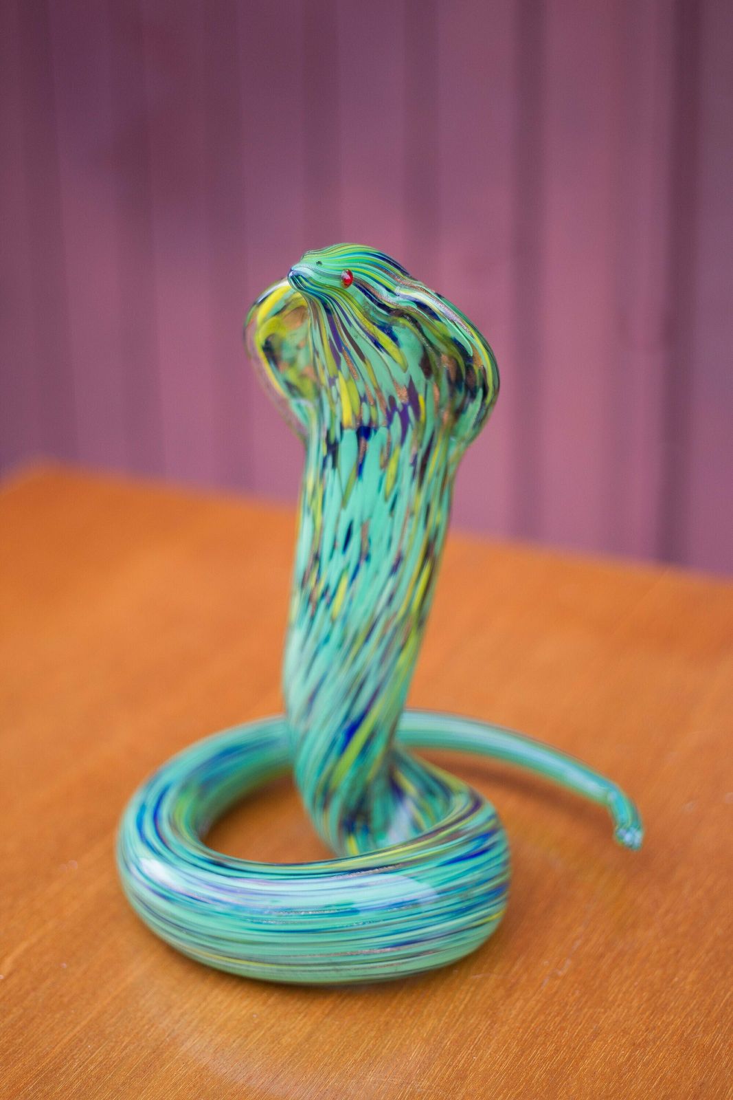 Large Murano Snake, Murano Green Snake, Glass Snake Statue, Murano Animals, Collection, Snake