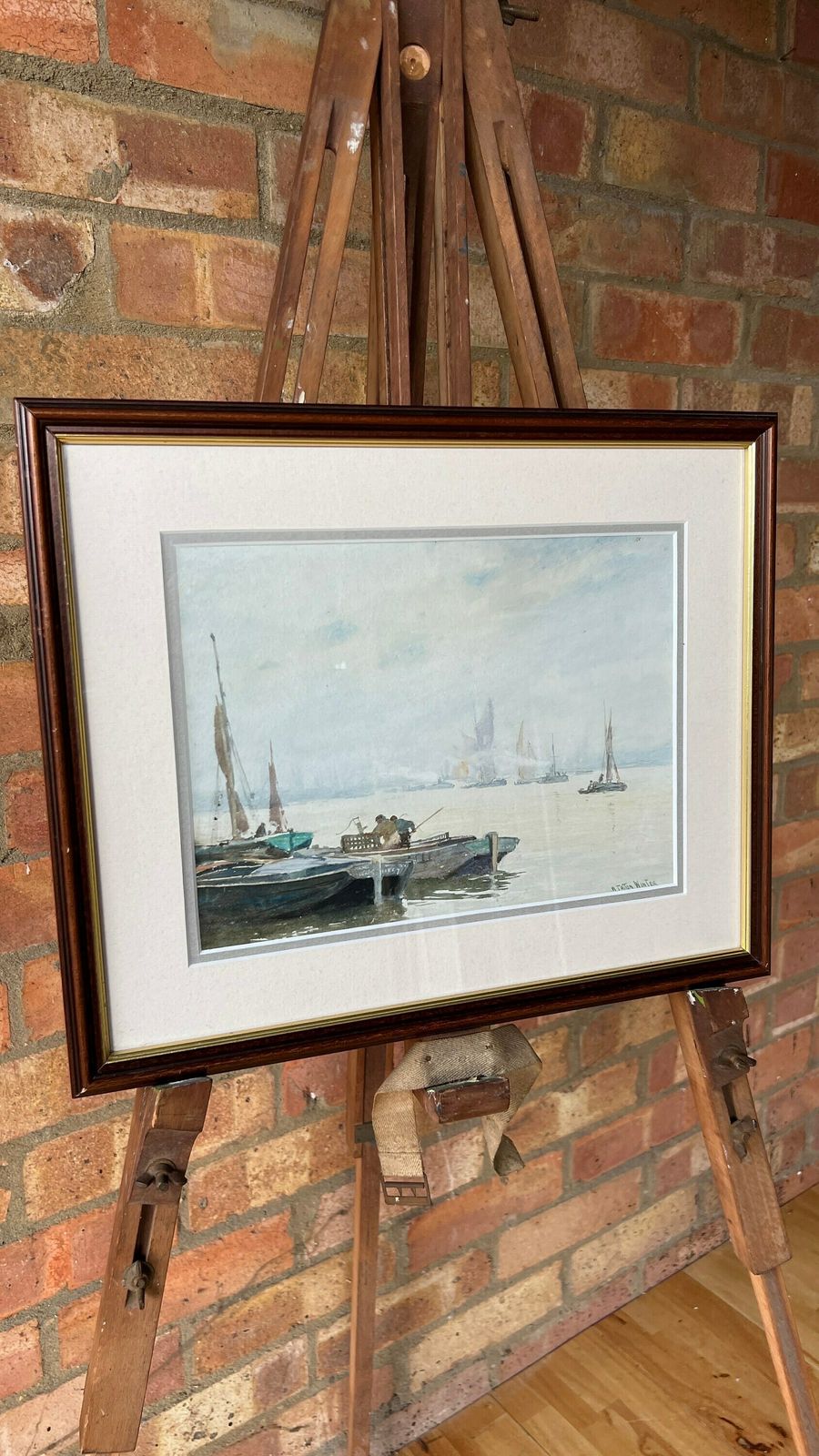 William Tatton Winter Rba Original Antique Signed Watercolour Painting [Depicts Sailing Boats]