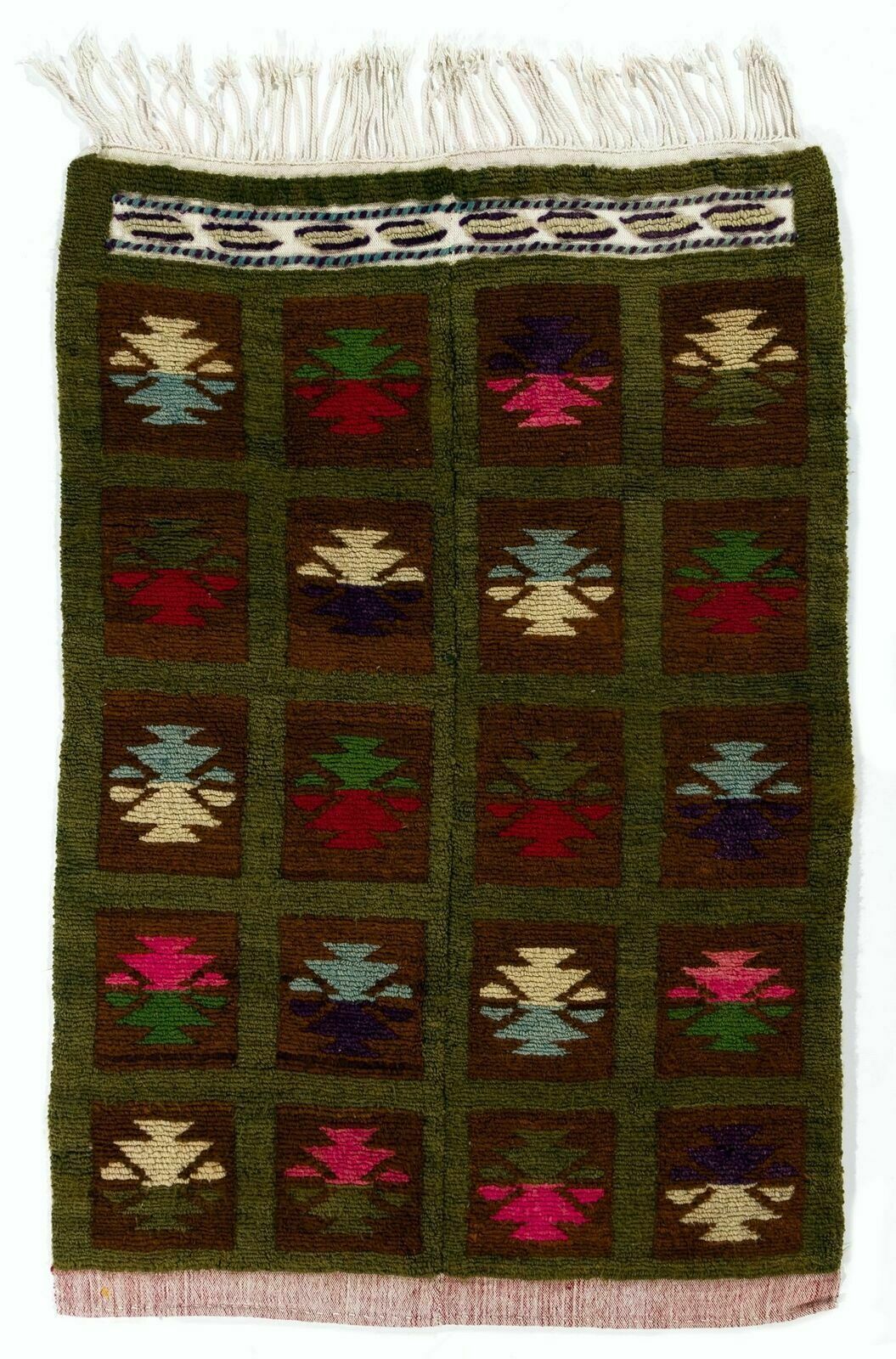 3.8x5.6 Ft One Of Kind Vintage Tulu Rug, Circa 1970