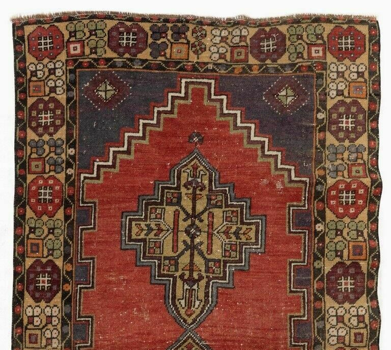 Vintage Turkish Village Rug, 100% Wool, One Of A Kind photo furniture