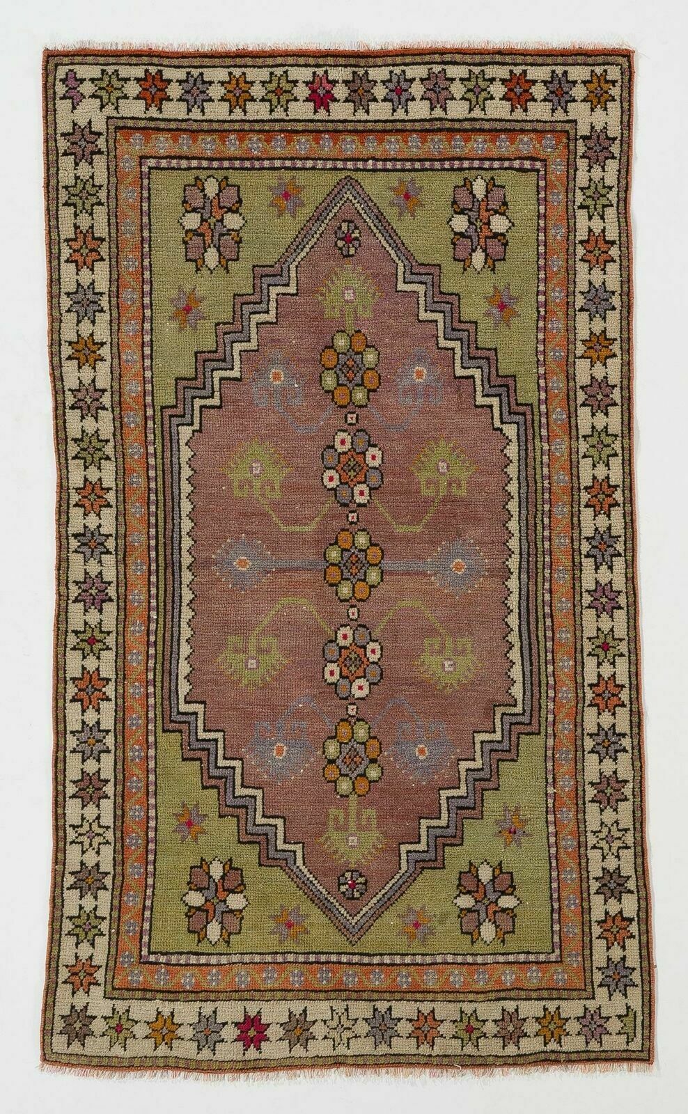 2.7x4.8 Ft Vintage Turkish Dazkiri Village Rug, One Of A Kind Oriental Carpet