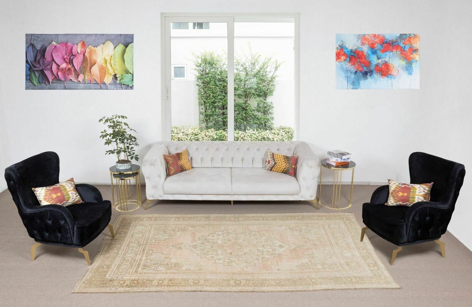 5.6x10 Ft Vintage Handmade Anatolian Oriental Wool Rug With Tribal Style photo furniture