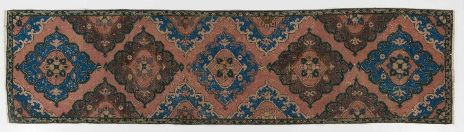 3x12 Ft Hand Knotted Vintage Anatolian Runner Rug For Hallway Decor photo 553.0