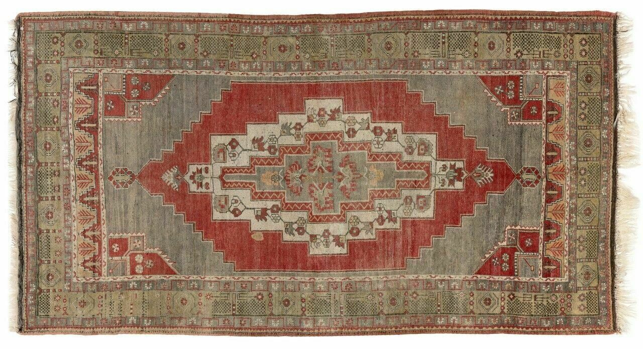 5.3x9.4 Ft Mid Century Handmade Anatolian Area Rug With Tribal Style, Circa 1950 photo for sale