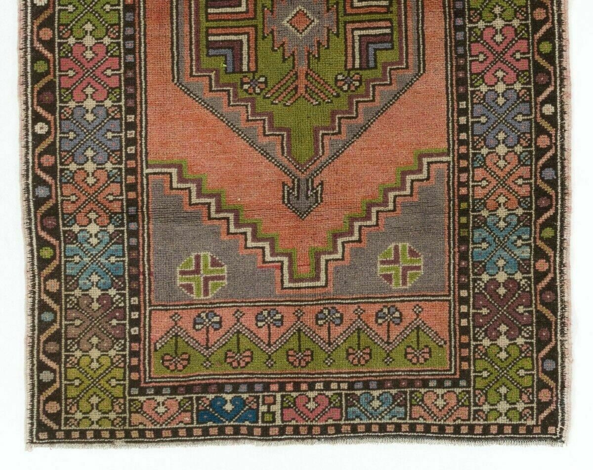 3.7x6 Ft Vintage Turkish Tribal Rug, Traditional Oriental Carpet, Soft Wool Pile photo for sale