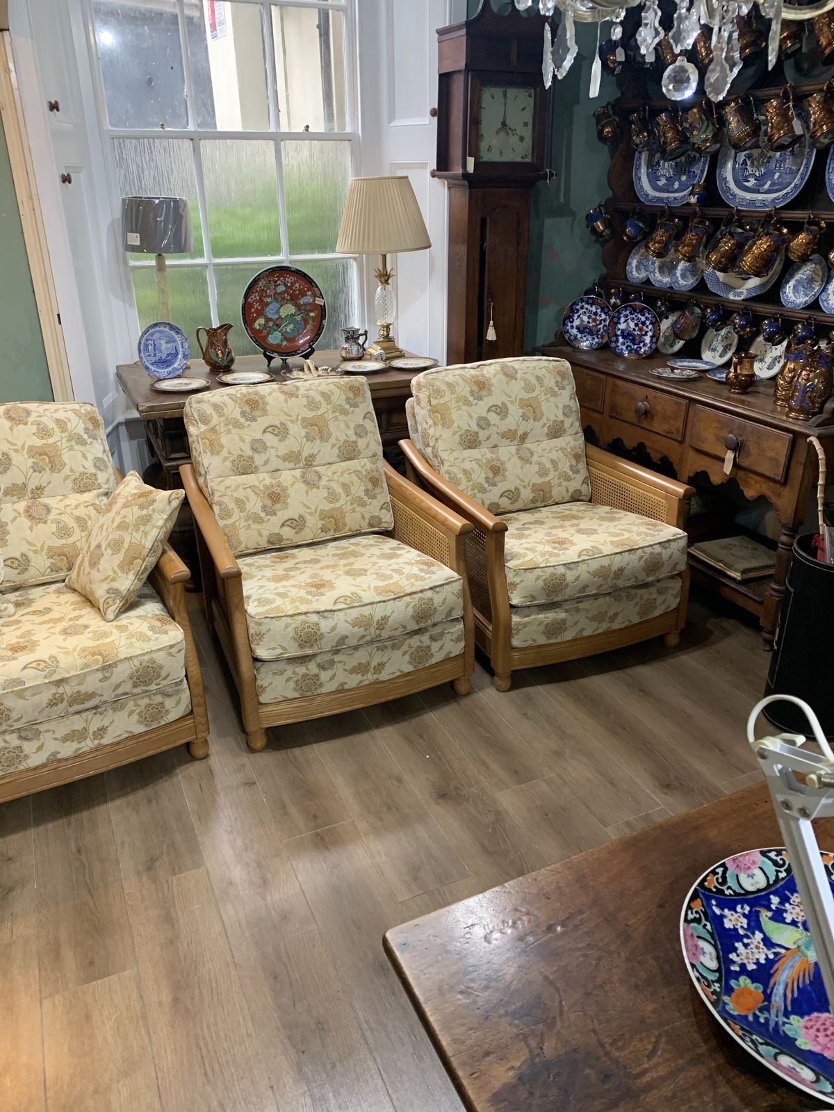Ercol Three Piece Bergere Suite photo furniture