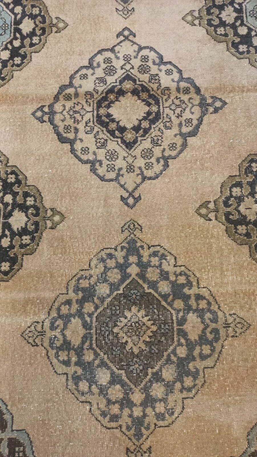 4x12 Ft One Of A Kind Hand Knotted Vintage Turkish Runner Rug For Hallway photo vinterior