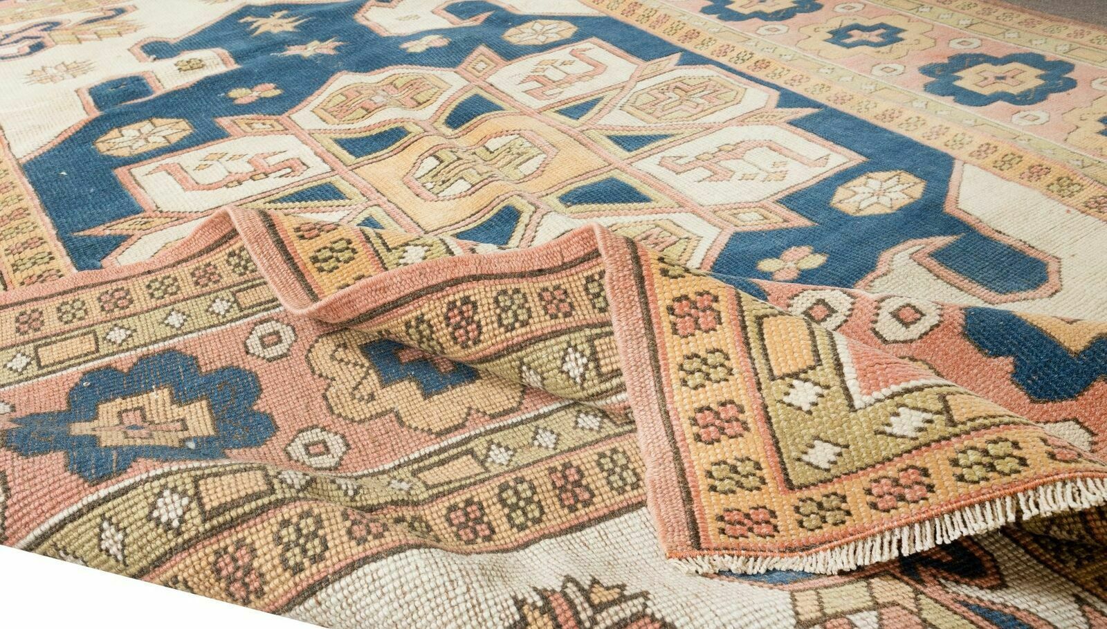 6x8.3 Ft Vintage Handmade Geometric Anatolian Rug For Living Room Decor photo for sale