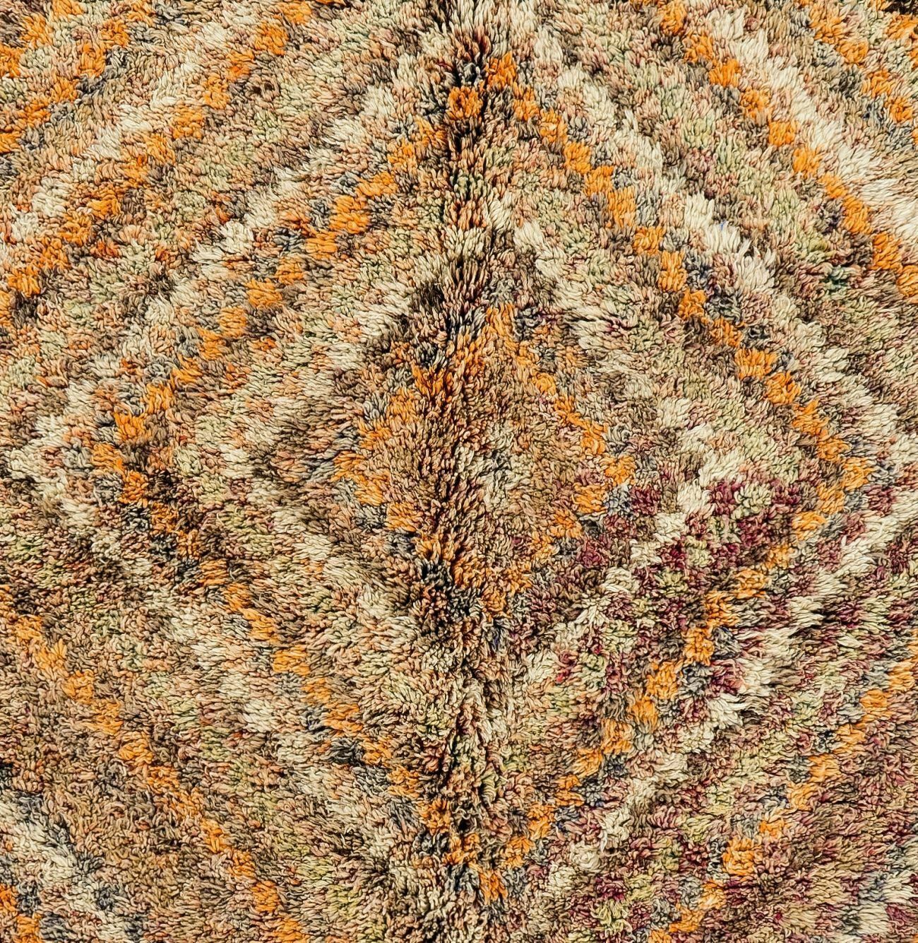4.3x10.1 Ft Checkered Midcentury Tulu Rug In Soft Colors photo Textiles