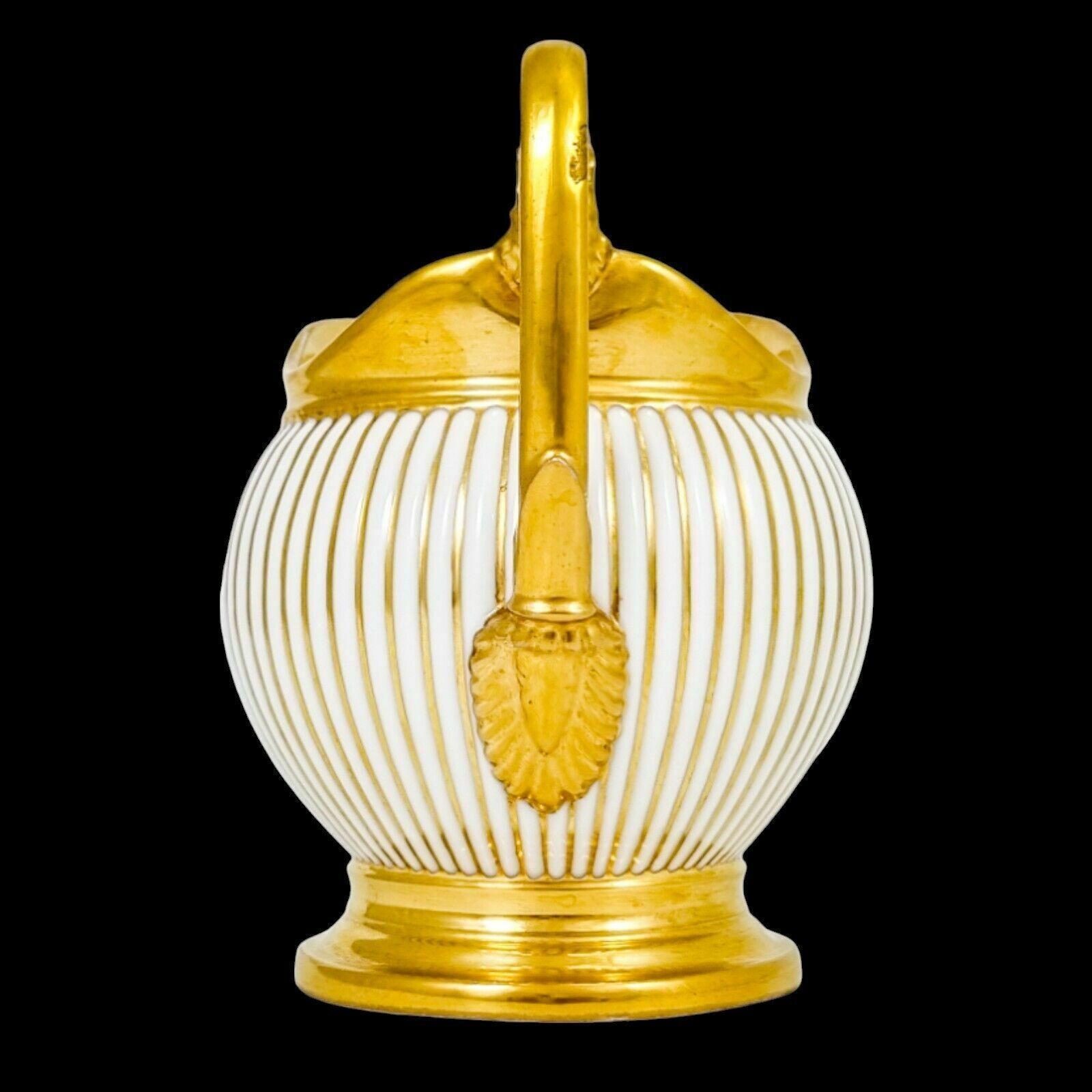 1830's French Empire Old Paris Porcelain Large Gilded Milk Jug Carafe, Feuillet photo buy