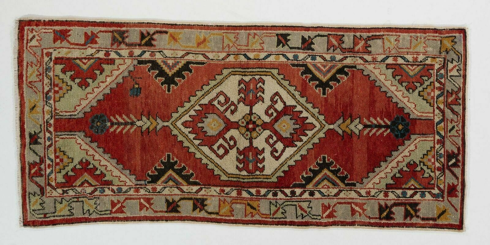 2.7x5.7 Ft 1960's Hand Made Oriental Accent Rug, Vintage All Wool Tribal Carpet photo 295.0