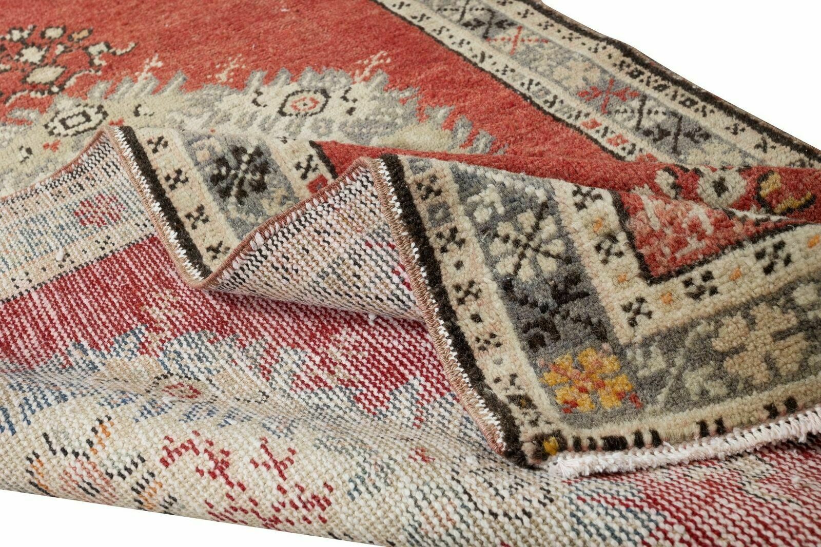2.9x5.7 Ft Traditional Vintage Turkish Handmade Accent Rug With Medallion Design photo for sale
