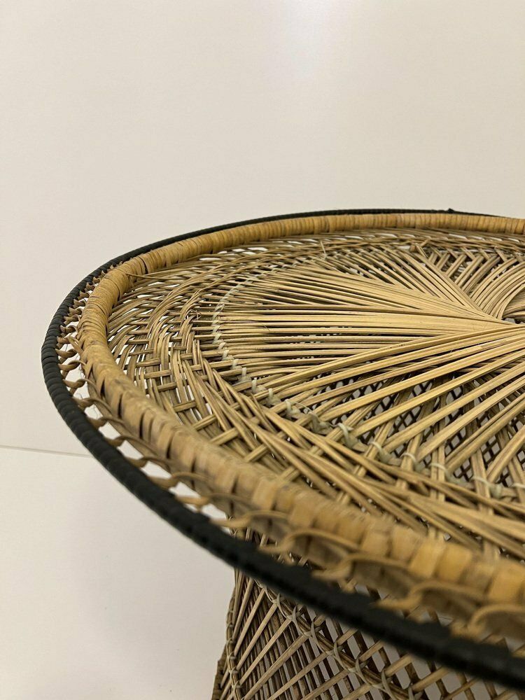 Mid Century Bamboo Wicker Table By Franco Albini, 1950s photo 727.0