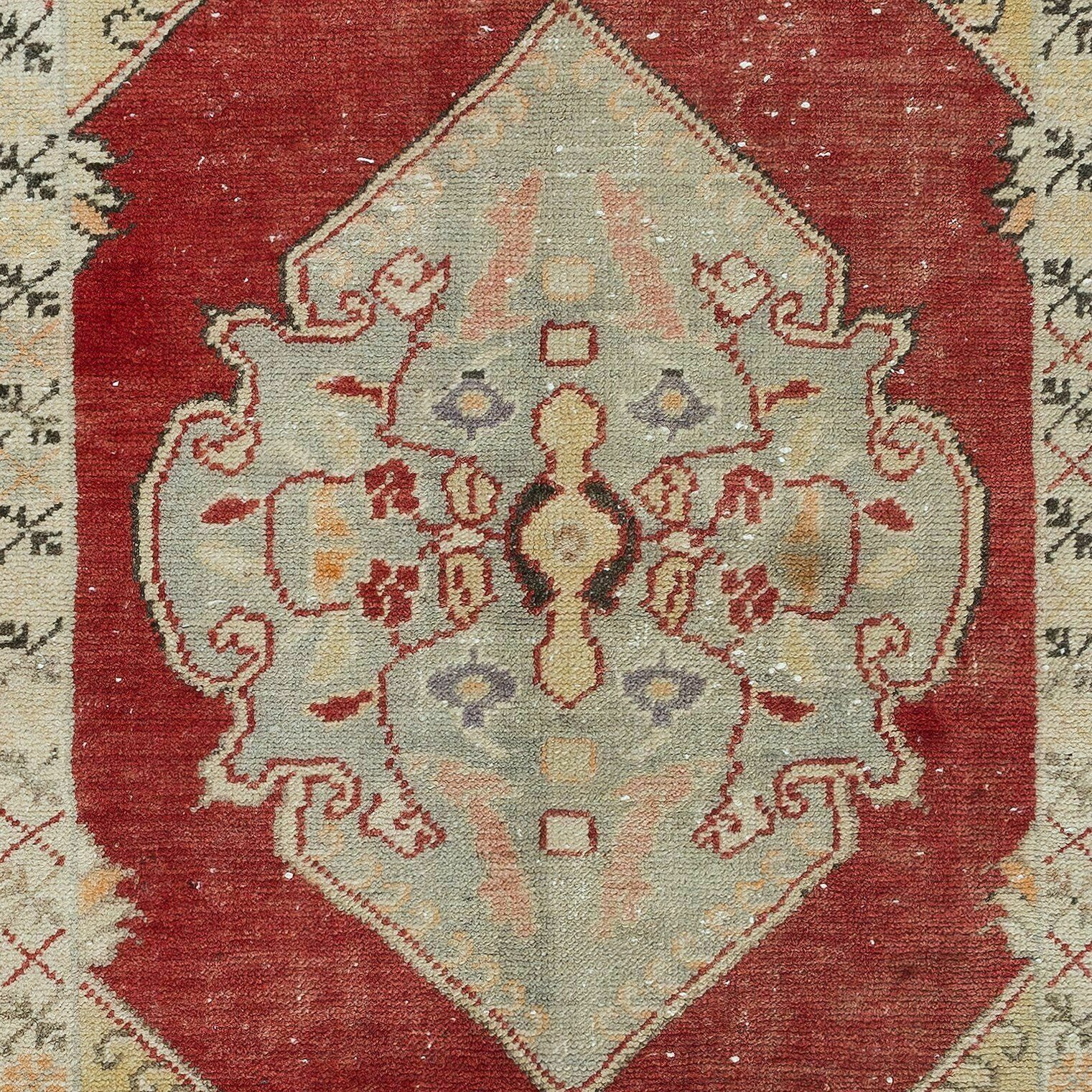 3.5x6.3 Ft Vintage Turkish Wool Tribal Rug, Traditional Handmade Village Carpet photo 497.0