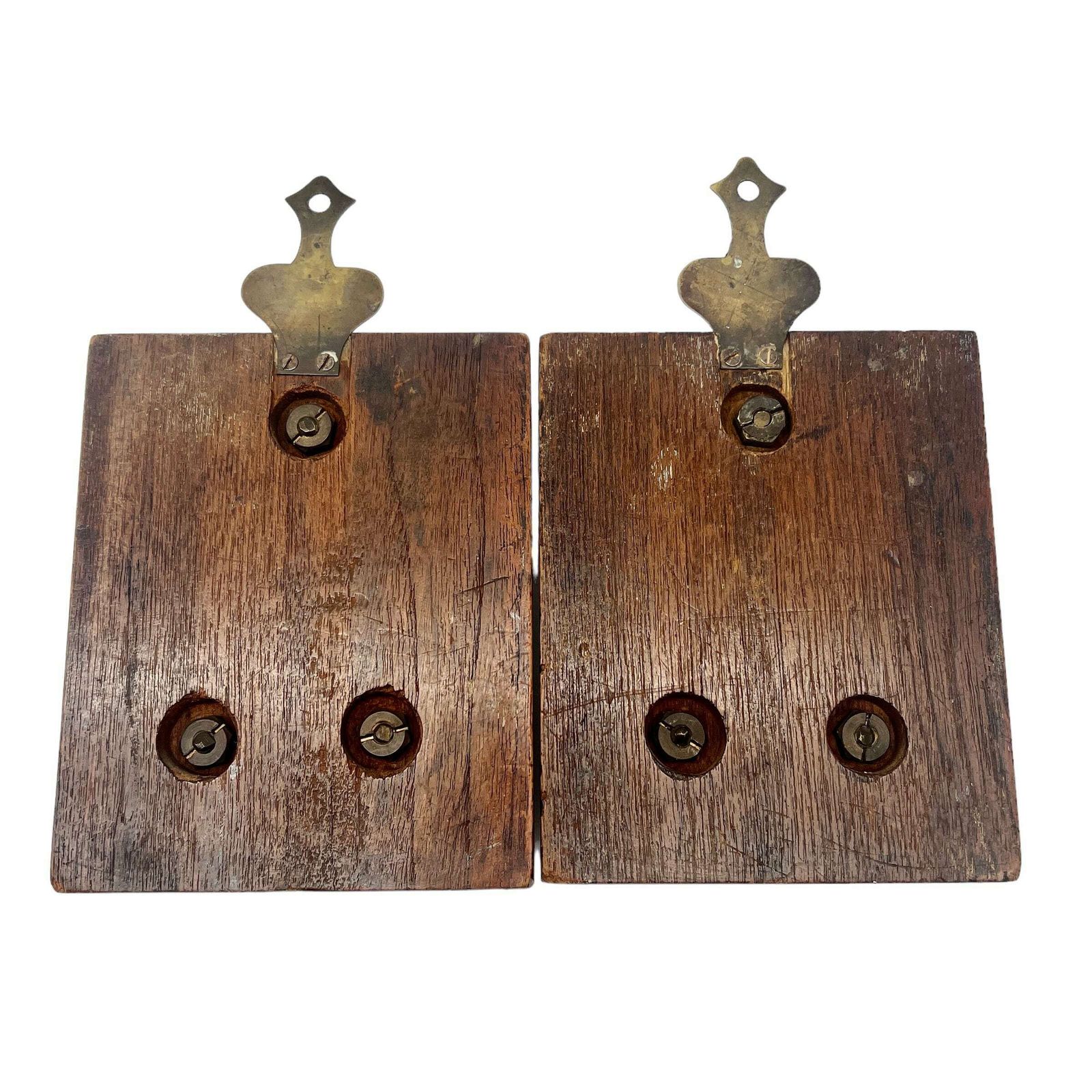 Antique Victorian Pair Of Copper & Brass Wall Hanging Spill Vases   Home Decor photo 78.0
