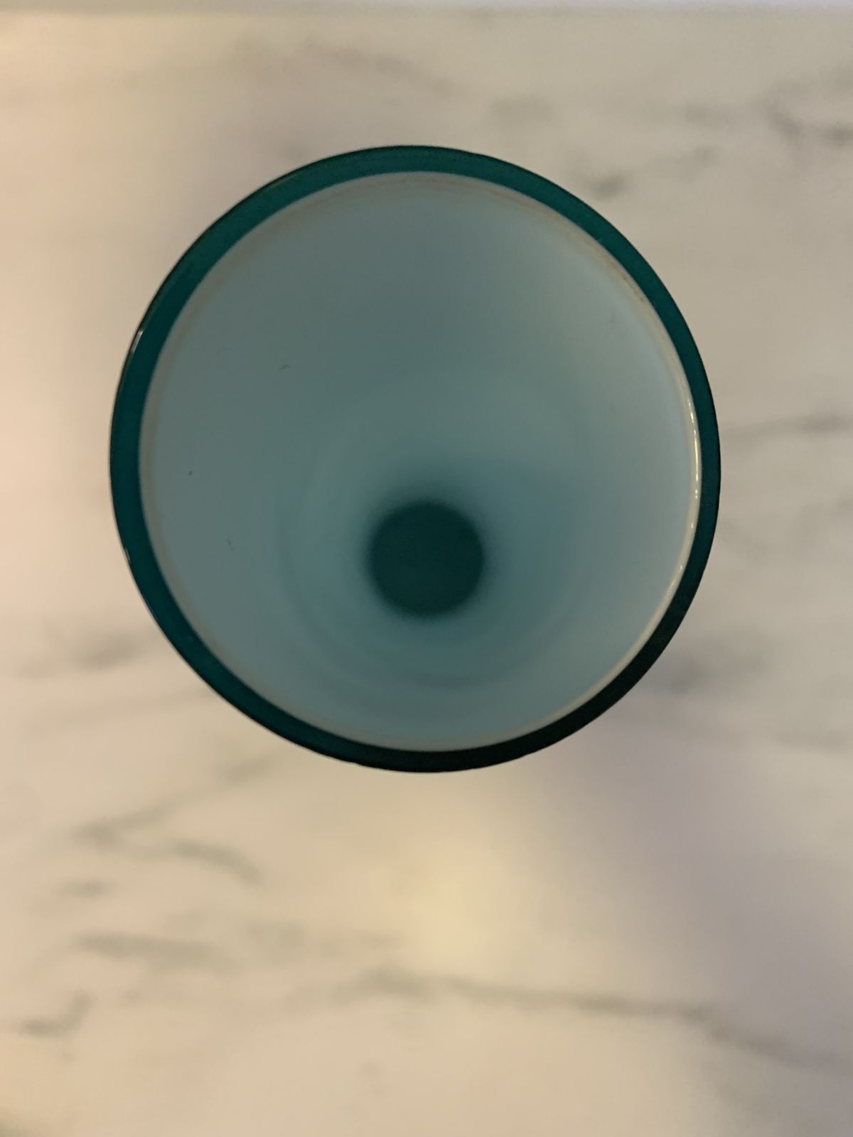Swedish Turquoise Glass Vase By Gunnar Ander For Elme Glasbruk, 1960s photo vintage
