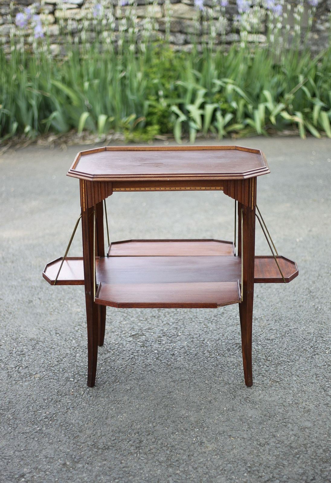 Wooden Flap Service, Tea Trolley, Bar, Living Room Furniture, Vintage Service, Kitchen, Decoration photo Furniture