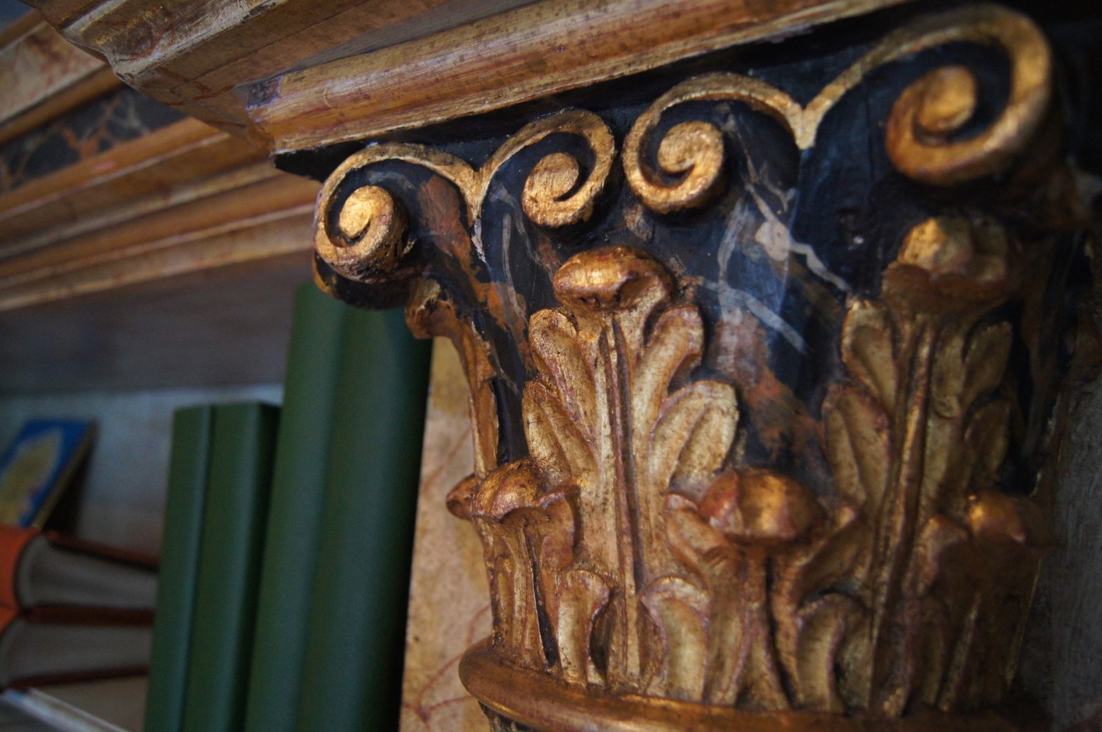 A Pair Of Large Neoclassical Style Gilt Wood And Painted Open Bookcases photo Furniture