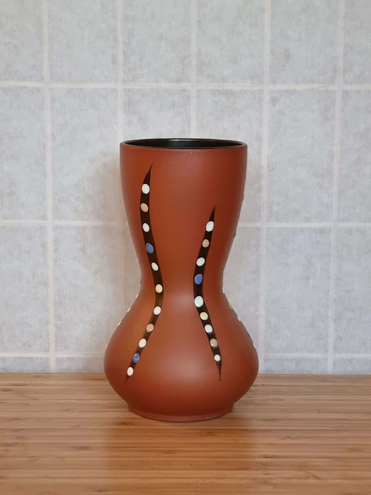 Dümler Breiden , West German Pottery, Mid Century Retro Décor, Unique Design, Curvy Vase, Home Décor photo Home Decor