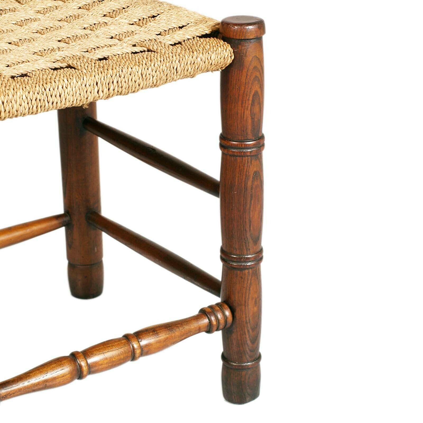 Hemp Rope And Oak Brutalist Style Chairs By Charles Dudouyt, 1940s, Set Of 2 photo Furniture